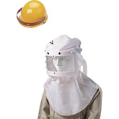 山本光学（株） KF-10FM0M ＹＡＭＡＭＯＴＯ　電動ファン付呼吸用保護具パーツ　無じん衣フード　ヘルメット付き