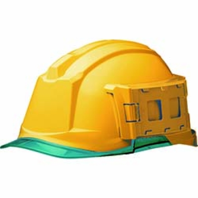 GN ミドリ安全　ＩＤケース付ヘルメット　ＳＣ－１９ＰＣＬ－ＩＤ　ＲＡ３　α　イエロー／グリーン