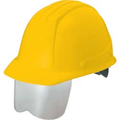 ユニット（株） 377-32YE ユニット　ヘルメット　前ひさし型（飛・墜）　黄　ＦＲＰ