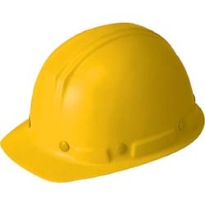 ユニット（株） 377-12YE ユニット　ヘルメット前ひさし型（飛・墜）黄　特殊ＦＲＰ