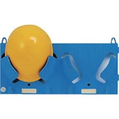 ユニット（株） 377-80 ユニット　＃ヘルラック（ヘルメット２個掛）　再生ＰＰ　２４０×５５０ｍｍ