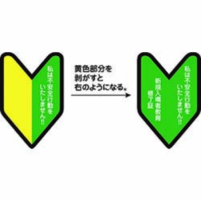 （株）グリーンクロス 1150220001 グリーンクロス　ヘルメット用教育修了者ステッカー不安全行動