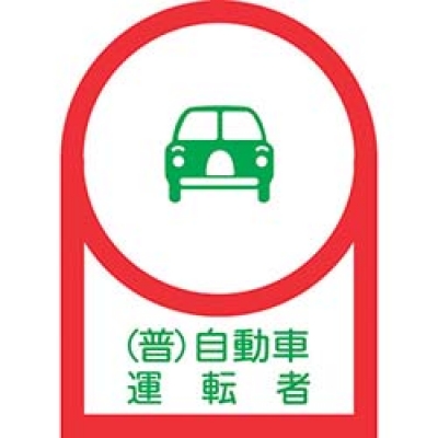 （株）日本緑十字社 233038 緑十字　ヘルメット用ステッカー　（普）自動車運転者　３５×２５ｍｍ　１０枚組
