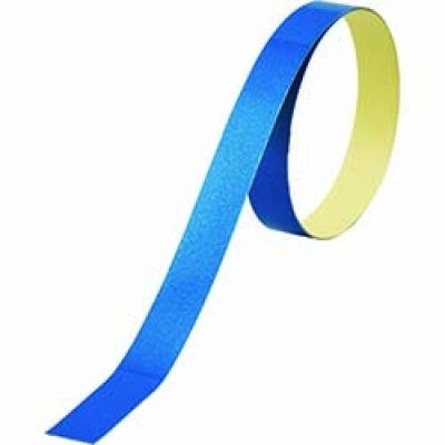 （株）日本緑十字社 235114 緑十字　ヘルメット用ラインテープ　青　１５ｍｍ幅×７００ｍｍ　１０本組　反射タイプ