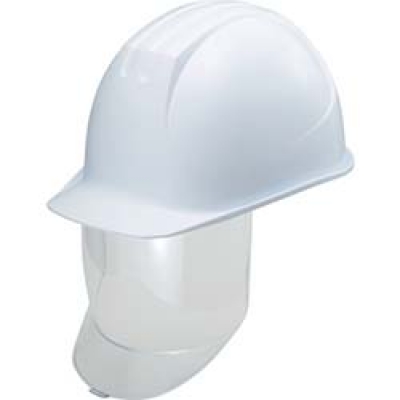 （株）谷沢製作所 0162-SD-W8-J タニザワ　大型シールド面付ヘルメット　溝付　ホワイト
