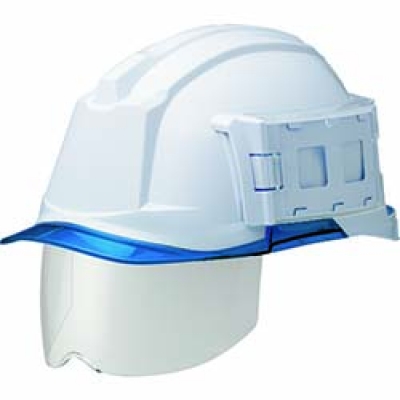 BL ミドリ安全　ＩＤケース付ヘルメット（ワイドシールド付）　ＳＣ－１９ＰＣＬＳ－ＩＤ　ＲＡ３　α　ホワイト／ブルー