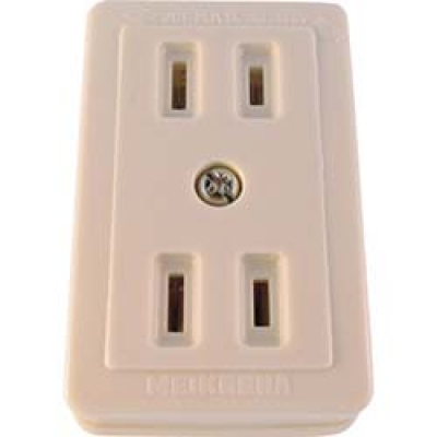 日本明工 MEIKO  MR2741W 明工　ダブルコンセント（白）