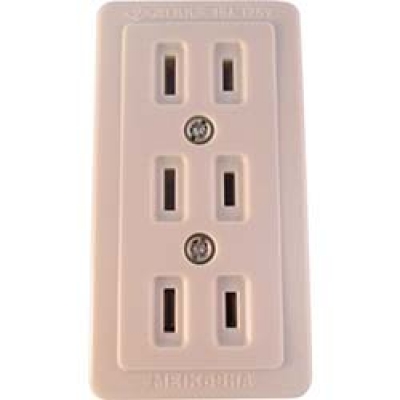 日本明工 MEIKO  MR2775W 明工　トリプルコンセント（白）