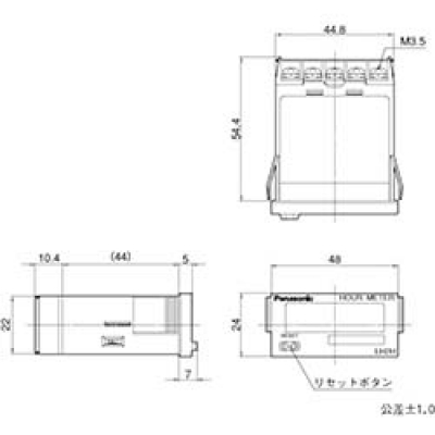 パナソニック　デバイスＳＵＮＸ（株） ATH3631 Ｐａｎａｓｏｎｉｃ　アワーメータ　ＬＨ２Ｈ－ＦＥ－ＤＨＫ－ＤＬパネル取付け