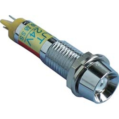 （株）坂詰製作所 DO-7HJT-DC24V-R サカズメ　メタルフレーム形ＬＥＤ表示灯　ＤＯ－７ＨＪＴ　ＤＣ２４Ｖ　赤　φ７