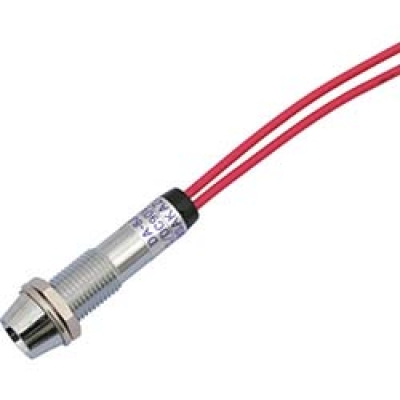DC100V-R サカズメ　ＬＥＤ表示灯　ＤＡ－８ＪＰＬ　（ＡＣ／ＤＣ１００Ｖ接続）　Φ８　赤