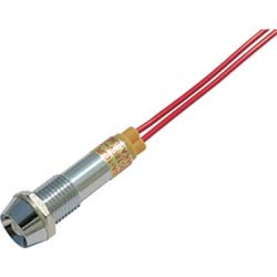 DC200V-R サカズメ　ＬＥＤ表示灯　ＤＡ－１０ＪＰＬ　（ＡＣ／ＤＣ２００Ｖ接続）Φ１０　赤