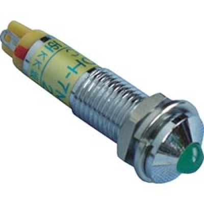 （株）坂詰製作所 DOH-7MT-DC24V-G サカズメ　メタルフレーム形ＬＥＤ表示灯　ＤＯＨ－７ＭＴ　ＤＣ２４Ｖ　緑　φ７