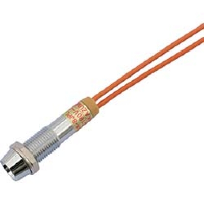 DC200V-W サカズメ　ＬＥＤ表示灯　ＤＡ－８ＪＰＬ　（ＡＣ／ＤＣ２００Ｖ接続）　Φ８　白