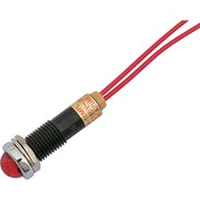DC200V-R サカズメ　ＬＥＤ表示灯　ＤＡ－１０ＭＰＬ　（ＡＣ／ＤＣ２００Ｖ接続）Φ１０　赤