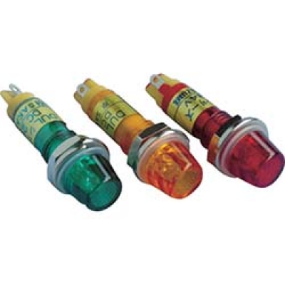 R サカズメ　防水・防滴（ＩＰ６５）超高輝度ＬＥＤ表示灯ＤＵＬ－７Ｈ－ＩＰ　赤φ７