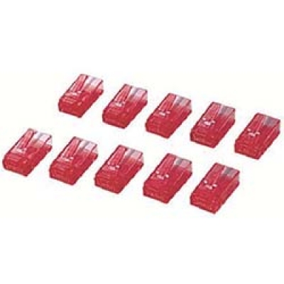 日本 ELECOM  LD-RJ45R10 エレコム　ＣＡＴ５Ｅ対応ＲＪ４５コネクタ１０個（レッド）