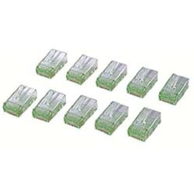 日本 ELECOM  LD-RJ45G10 エレコム　ＣＡＴ５Ｅ対応ＲＪ４５コネクタ１０個（グリーン）