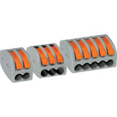 因幡電機産業（株） WF-3BP-JB ＪＡＰＰＹ　ワンタッチコネクタ　グレータイプ　８個入　　電線数３本