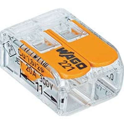 ワゴジャパン（株） WFR-2 ＷＡＧＯ　ＷＦＲ－２　より線・単線ワンタッチ接続可能コネクタ　２穴用　１００個入