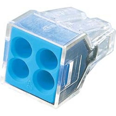 ワゴジャパン（株） WGX-4 ＷＡＧＯ　ＷＧＸ－４　差込コネクタ　４穴用　（１箱（ＰＫ）＝１００個入）