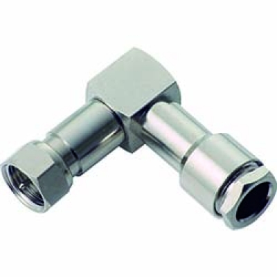 JEFCOM   LFCN-5CTL デンサン　同軸Ｌ型コネクター（圧着レスタイプ）