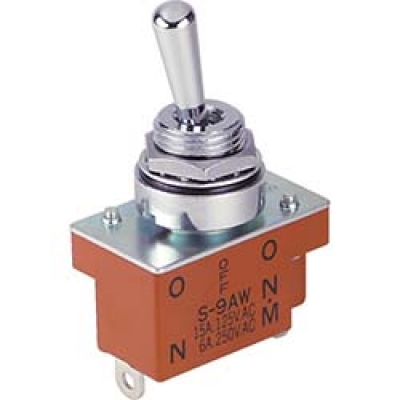 NKKスイッチズ(株) S-9AW NKKスイッチズ 防水形トグルスイッチ はんだ端子 単極ON‐OFF-(ON)