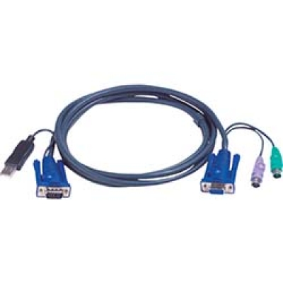 ＡＴＥＮジャパン（株） 2L-5506UP ＡＴＥＮ　ＰＳ／２→ＵＳＢ変換　ＫＶＭケーブル　　ＰＳ／２　ＫＶＭ用　６ｍ