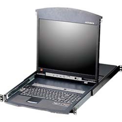 ATENジャパン(株) KL1508AMJJL ATEN KVMドロワー 8ポート/デュアルスライド/17インチLCD/ロングレール